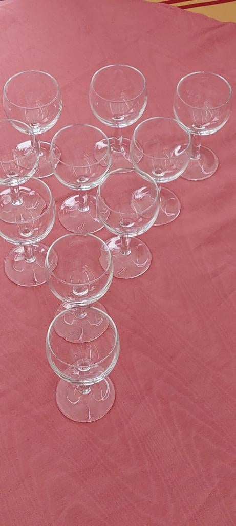 11 st wijnglazen, Collections, Verres & Petits Verres, Enlèvement ou Envoi, Comme neuf, Autres types