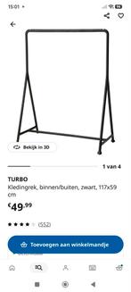 Zwart kledingrek IKEA, 3 stuks te koop, Ophalen