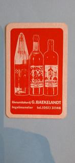 Carte à jouer Ingelmunster_Baekelandt liqueur_red_165, Enlèvement ou Envoi, Utilisé, Carte(s) à jouer