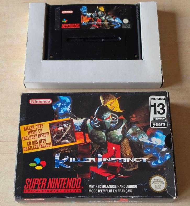 SNES Killer Instinct ( Super Nintendo ) PAL, Games en Spelcomputers, Games | Nintendo Super NES, Gebruikt, Vechten, 2 spelers
