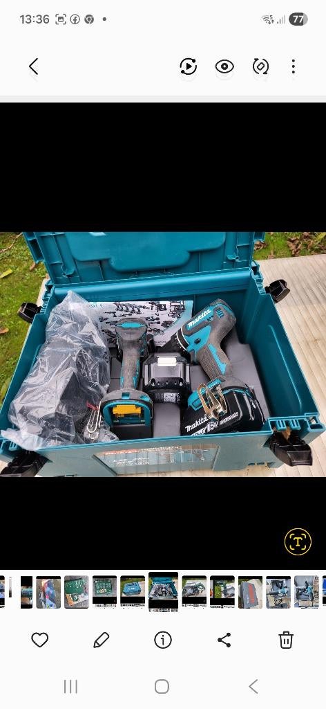 Nieuw makita set, Ophalen