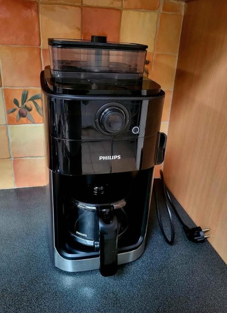 Philips filterkoffiemachine met bonenmolen, Elektronische apparatuur, Koffiezetapparaten, Zo goed als nieuw, Gemalen koffie, Koffiebonen