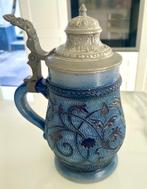 Vintage Duitse bierpul / stein 3/4L met tinnen deksel, Verzamelen, Biermerken, Ophalen of Verzenden, Zo goed als nieuw