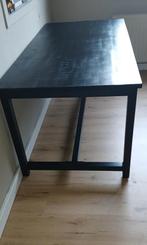 Zwarte mangohouten eettafel , metalen onderstel, Ophalen