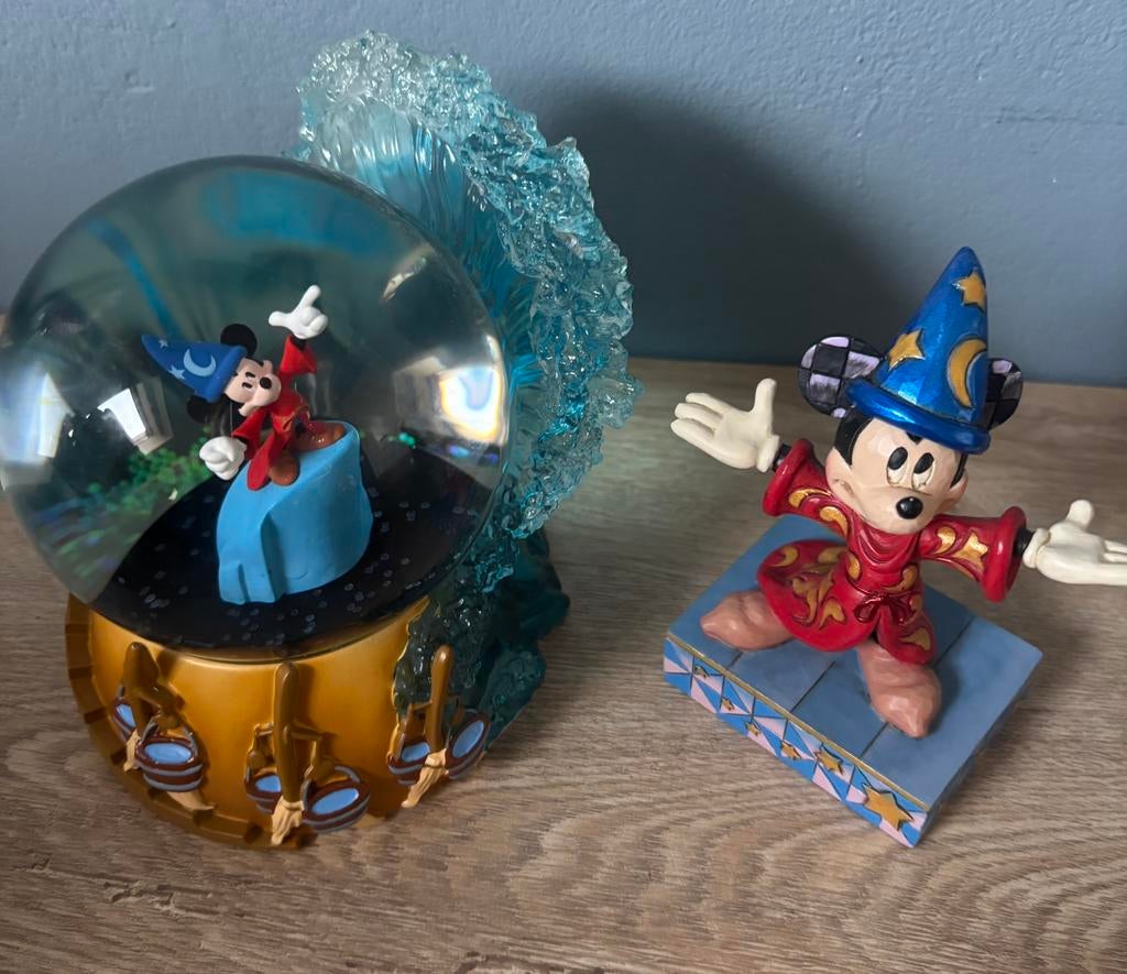 2 beelden Disney traditions micky mouse fantasia, Ophalen, Mickey Mouse, Nieuw, Beeldje of Figuurtje