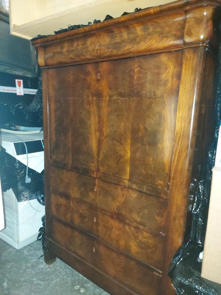 Antieke mahonie klep secretaire / bureau, Antiek en Kunst, Antiek | Meubels | Kasten, Ophalen