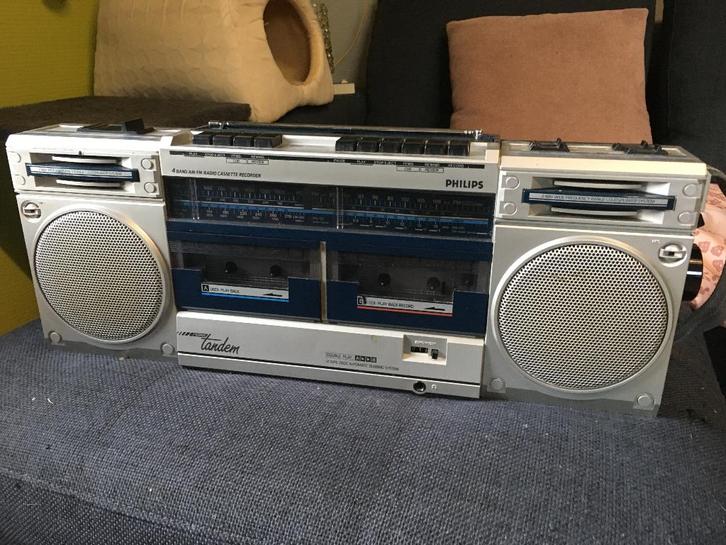 Ghetto Blaster Philips révisé, Audio, Tv en Foto, Radio's, Gebruikt, Radio, Ophalen of Verzenden