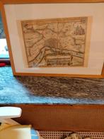 Landkaart in kader van 73 x 53 cm, Antiek en Kunst, Kunst | Tekeningen en Fotografie, Ophalen
