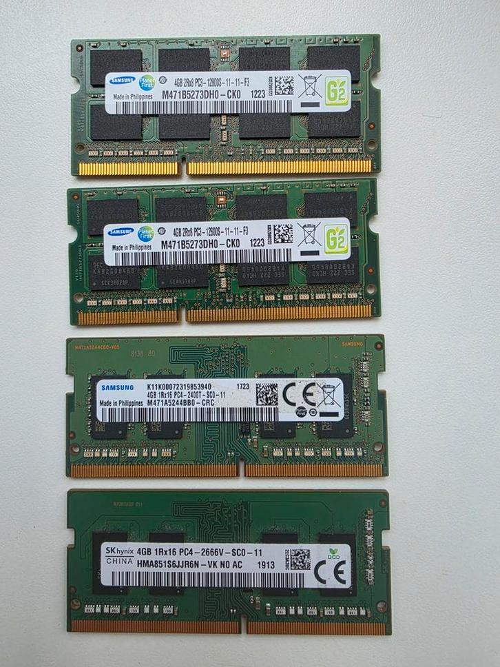 Diverse 4GB RAM Modules, Computers en Software, RAM geheugen, DDR3, Ophalen