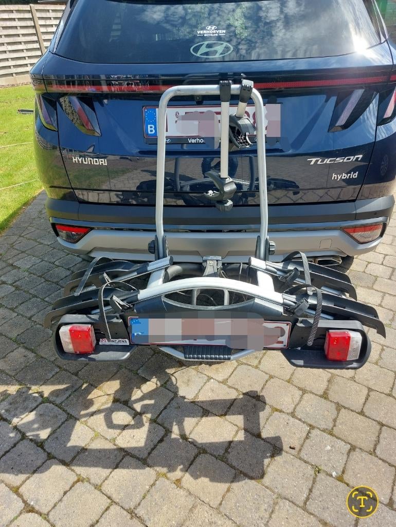 Thule fietsendrager voor 2 fietsen, Auto diversen, Fietsendragers, Ophalen, Gebruikt, Brede banden, 2 fietsen