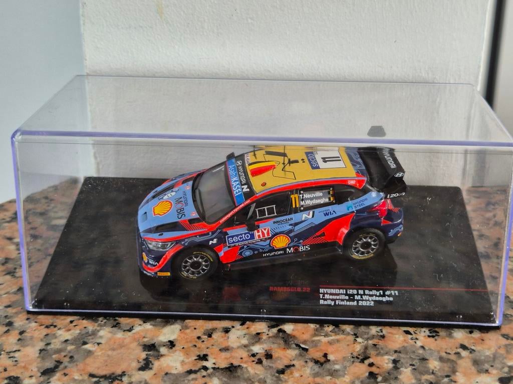 Hyundai i20 wrc N 1/43 T.Neuville-M.Wydaeghe Finland 2022, Enlèvement ou Envoi