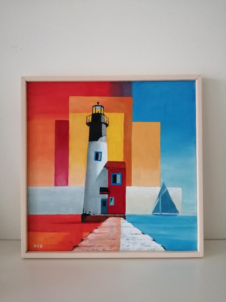 Modern schilderijtje met een vuurtoren, Enlèvement