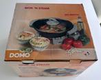DOMO elektrische wok WOK 'N STEAM NEW, Maison & Meubles, Enlèvement ou Envoi, Neuf, Aluminium, Wok