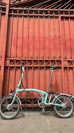 Brompton M6R turkooisblauw telescopisch  6 versnellingen, Fietsen en Brommers, Ophalen, Brompton, 14 tot 16 inch, Versnellingen