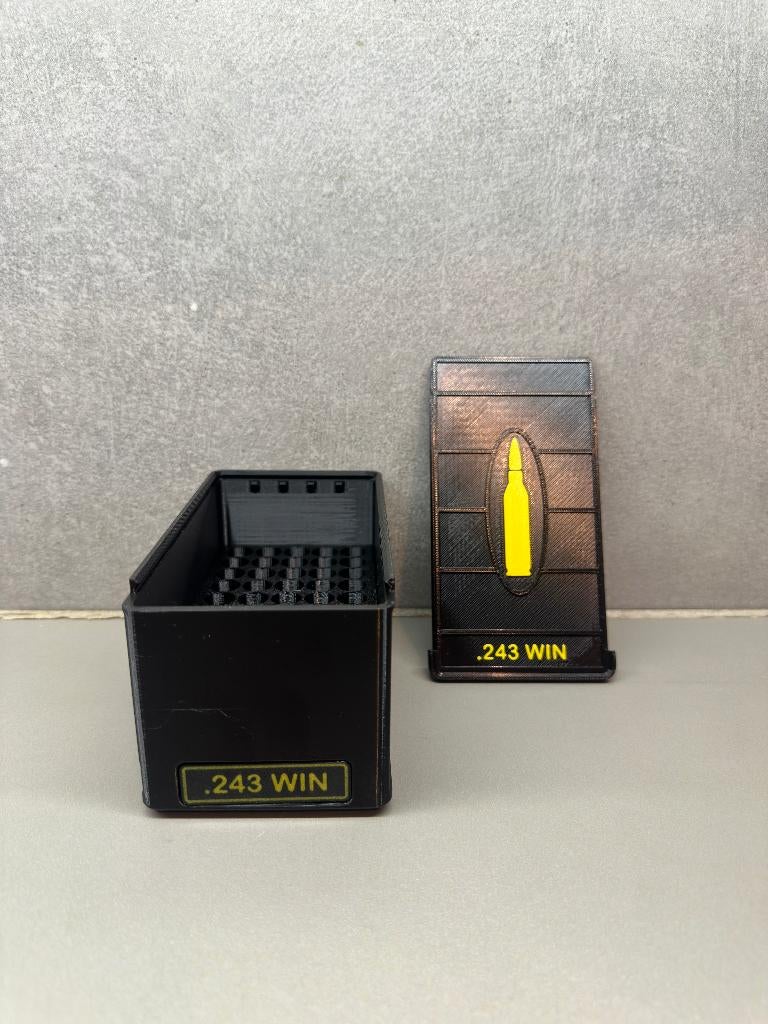 Boîte de rangement .243 WIN - Fait main - Noir, Enlèvement ou Envoi, Neuf