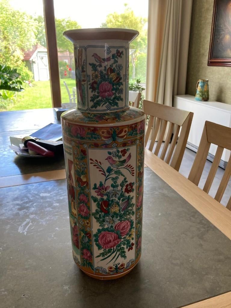 chinese vaas, Huis en Inrichting, Ophalen, Overige kleuren, Aardewerk of Porselein, Zo goed als nieuw