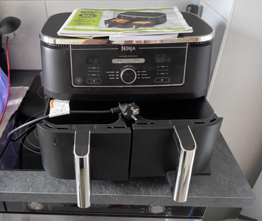 Ninja Foodi MAX Dual Zone (AF400 / AF451), Electroménager, Friteuses à air, Enlèvement ou Envoi, Comme neuf, Friteuse à air XXL