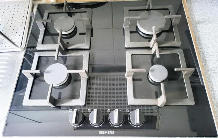 Plaque cuisson verre noir SIEMENS, Electroménager, Tables de cuisson, Comme neuf, Encastré, Enlèvement