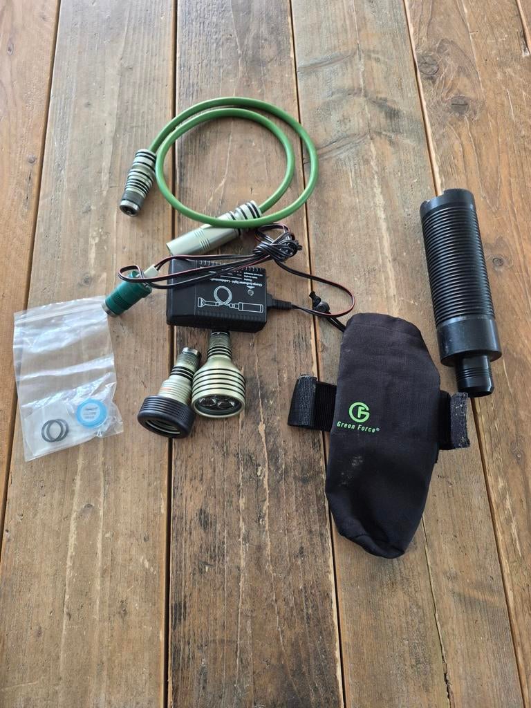 Green force duiklamp, Watersport en Boten, Duiken, Ophalen, Gebruikt, Duiklamp