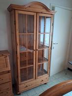 Vitrinekast , glazen kast, Huis en Inrichting, Ophalen of Verzenden, Grenenhout, Met deur(en)