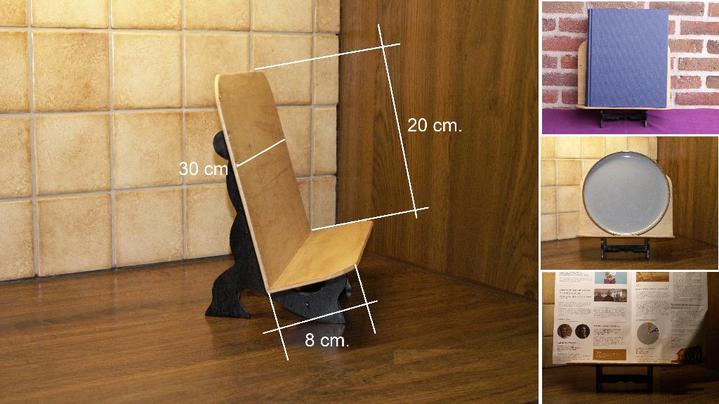 Houten standaard voor boek, blad of bord, naturel., Ophalen of Verzenden, Nieuw