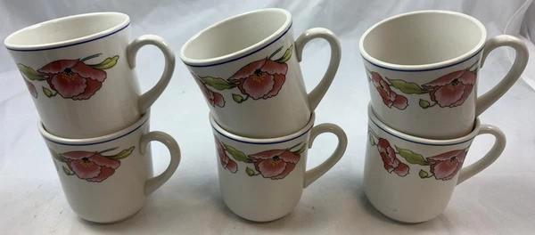 Wood & Sons Alpine Meadow Mokken Set van 6 Keramiek bekers, Huis en Inrichting, Keuken | Servies, Zo goed als nieuw, Kop(pen) en/of Schotel(s)