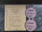 Plaques de vélo Old Limburg 1987 avec document d'accompagnem, Collections, Enlèvement ou Envoi, Utilisé