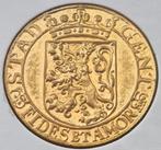 2 Frank 1918 (verguld) stad Gent, Postzegels en Munten, Verguld, Losse munt, Goud, Ophalen of Verzenden
