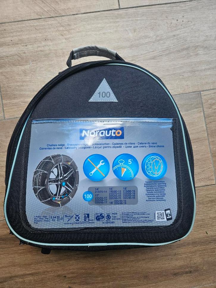 Norauto Sneeuwkettingen - Maat 100, Autos : Divers, Chaînes, Comme neuf, Enlèvement