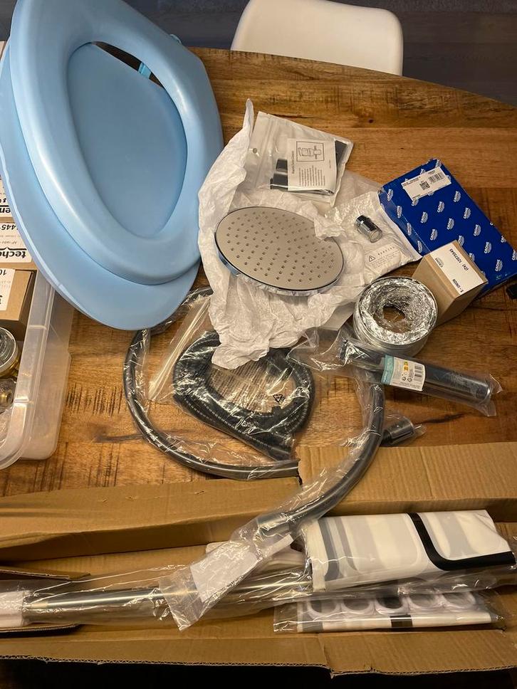 Divers Salle de bain - rideau - wc- douche, Huis en Inrichting, Badkamer | Badtextiel en Accessoires, Nieuw, Blauw, Ophalen