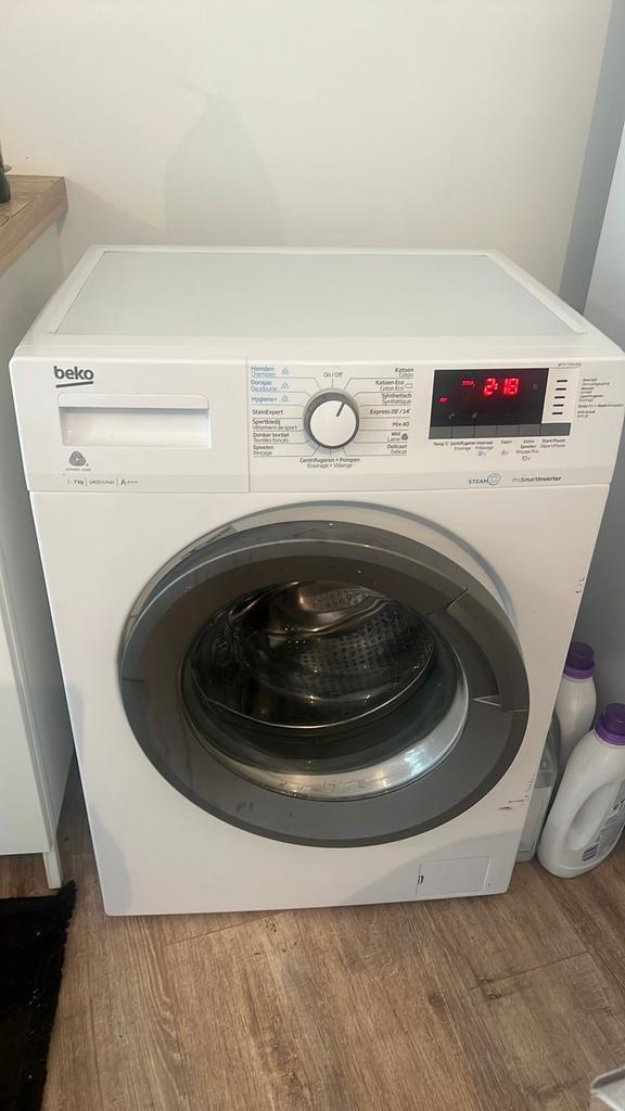 Beko wasmachine 7 kg – 1400 toeren, Elektronische apparatuur, Wasmachines, Zo goed als nieuw, Voorlader, 6 tot 8 kg, 85 tot 90 cm