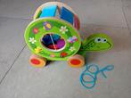 Houten trekschildpad met vormendoos., Ophalen, Zo goed als nieuw