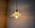 Vintage Holophane glazen hanglamp., Ophalen of Verzenden