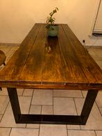 houten tafel met gietijzeren poten, Ophalen, Gebruikt