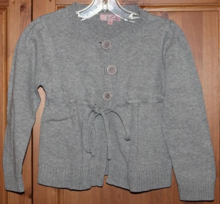 Grijze gilet van I'kids - maat 4 jaar, Kinderen en Baby's, Kinderkleding | Maat 104, Zo goed als nieuw, Meisje, Trui of Vest, Ophalen of Verzenden
