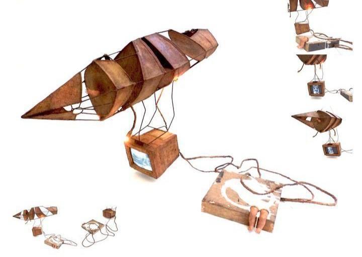 Installation vidéo : « ECHO » des artistes MTESs & T.V, Antiquités & Art, Art | Sculptures & Bois, Enlèvement ou Envoi