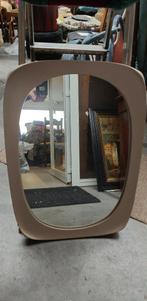 spiegel vintage rechthoekig rond polyester beige, Huis en Inrichting, Woonaccessoires | Spiegels, Ophalen, Minder dan 50 cm, Zo goed als nieuw