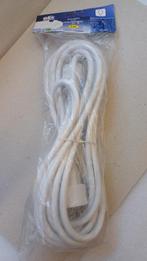 Verlengkabel geaard 5m - 3x1.5mm wit nieuw, Doe-het-zelf en Bouw, Elektriciteit en Kabels, Ophalen of Verzenden, Nieuw