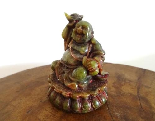 Lachende Boeddha, Hotei, Boeddha van Fortuin. Hoogte: 7 cm, Huis en Inrichting, Woonaccessoires | Boeddhabeelden, Gebruikt, Ophalen of Verzenden