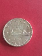 1966 Canada 1 dollar en argent avec canoë, Envoi, Monnaie en vrac, Argent, Amérique du Nord