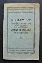 Reglement "DEKKERSWALD" te Groesbeek, Antiquités & Art, Antiquités | Livres & Manuscrits, Enlèvement ou Envoi