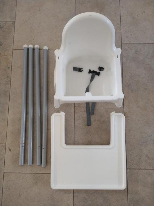 IKEA - ANTILOP Hoge kinderstoel met blad, wit, Kinderen en Baby's, Kinderstoelen, Gebruikt, Overige typen, Afneembaar eetblad