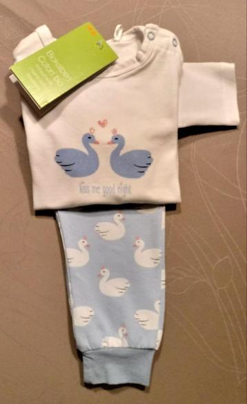 Lichtblauw/wit pyjama met eendjes voor meisje, maat 74-80 beschikbaar voor biedingen