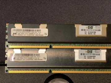 Mémoire RAM HP 500203-061 4Go 1333MHz PC3-10600R beschikbaar voor biedingen