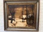 Grote schilderij Emiel De Cooman, Antiek en Kunst, Kunst | Schilderijen | Klassiek, Ophalen of Verzenden