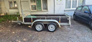 Remorque double essieux 750kg 2,58m/1,30m, Enlèvement, Comme neuf