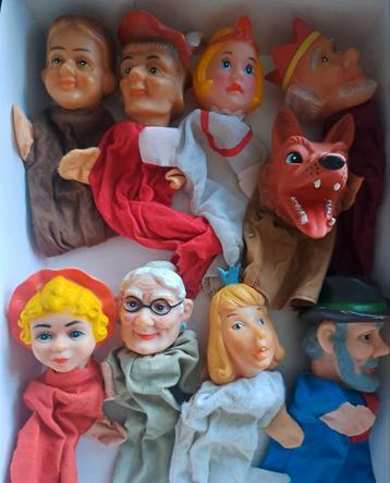 Poupées de spectacle de marionnettes vintage (casquette roug, Enlèvement ou Envoi, Utilisé