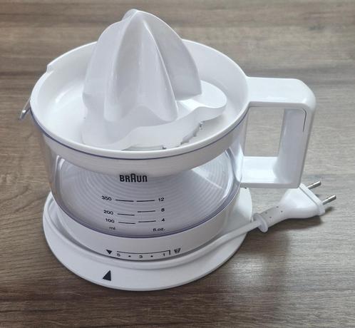 Braun CJ3000WH elektrische citruspers - kom van 350 ml - 20, Elektronische apparatuur, Juicers, Zo goed als nieuw, Elektrisch