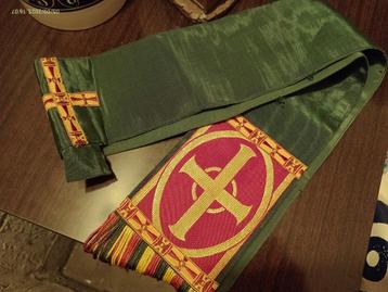 Riem in oude stola, linnen, liturgisch accessoire beschikbaar voor biedingen