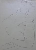 RENE MELS / RUSTENDE VROUW / ORIGINEEL WERK / 60x43cm / SIG, Antiek en Kunst, Kunst | Schilderijen | Modern, Ophalen of Verzenden
